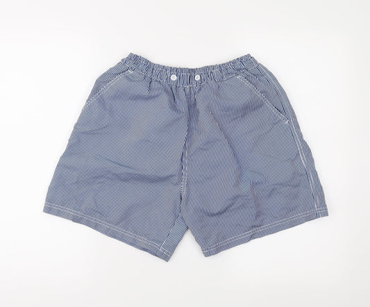 Preworn Mens Black Striped  Cargo Shorts Size S