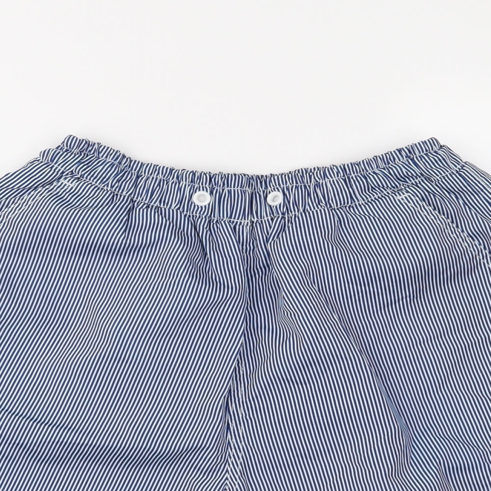 Preworn Mens Black Striped  Cargo Shorts Size S