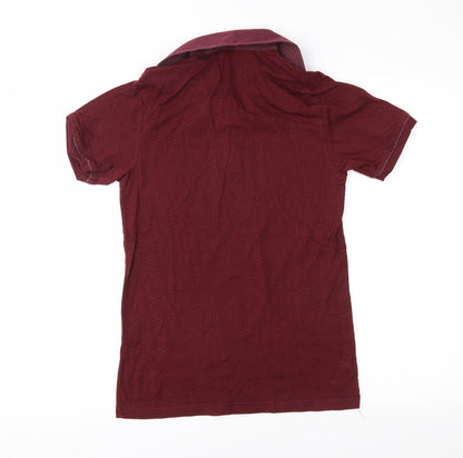 Burton Menswear Mens Red Spotted   Polo Size XS