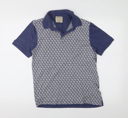 Burton Menswear Mens Black Geometric   Polo Size S