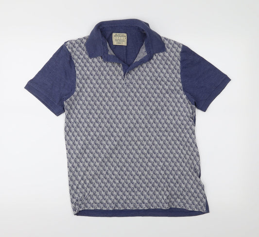 Burton Menswear Mens Black Geometric   Polo Size S
