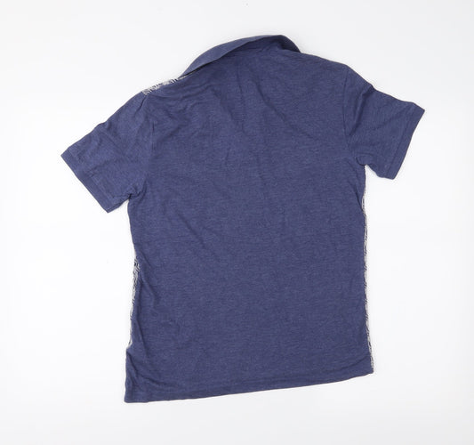 Burton Menswear Mens Black Geometric   Polo Size S