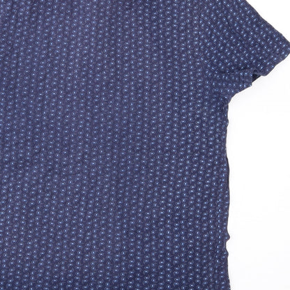 River Island Mens Blue Paisley   Polo Size XS