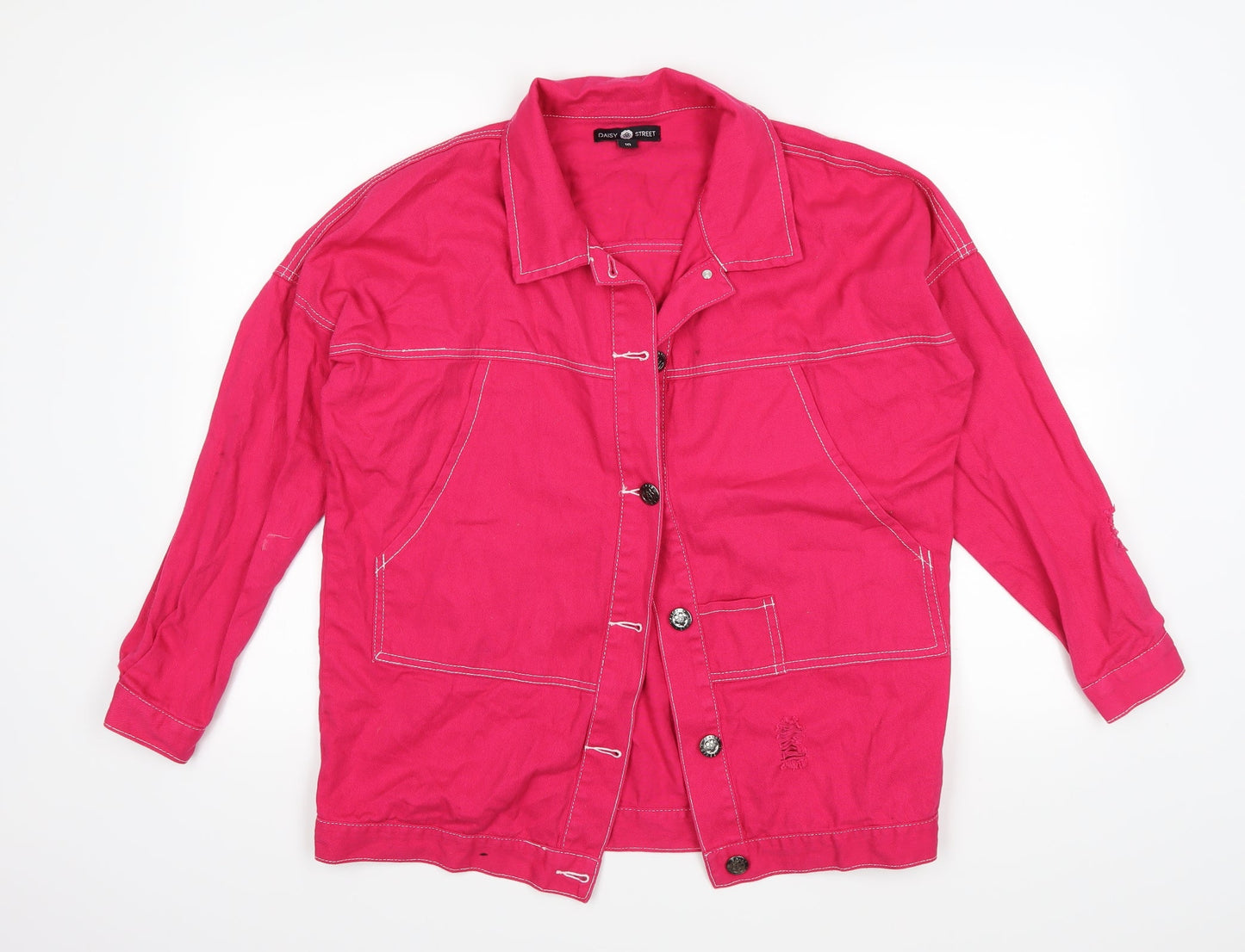Daisy Street Womens Pink   Jacket  Size 10  - Distressed