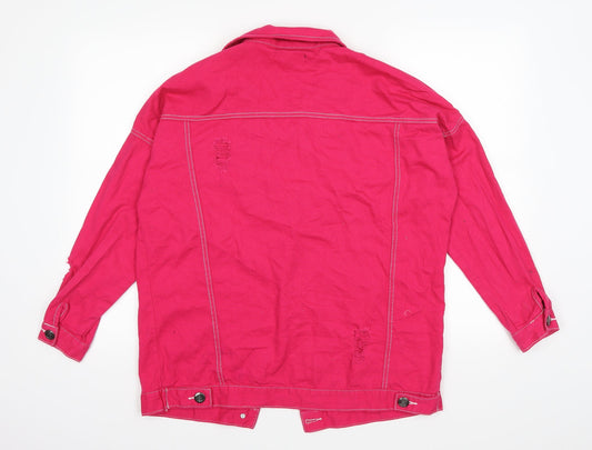Daisy Street Womens Pink   Jacket  Size 10  - Distressed