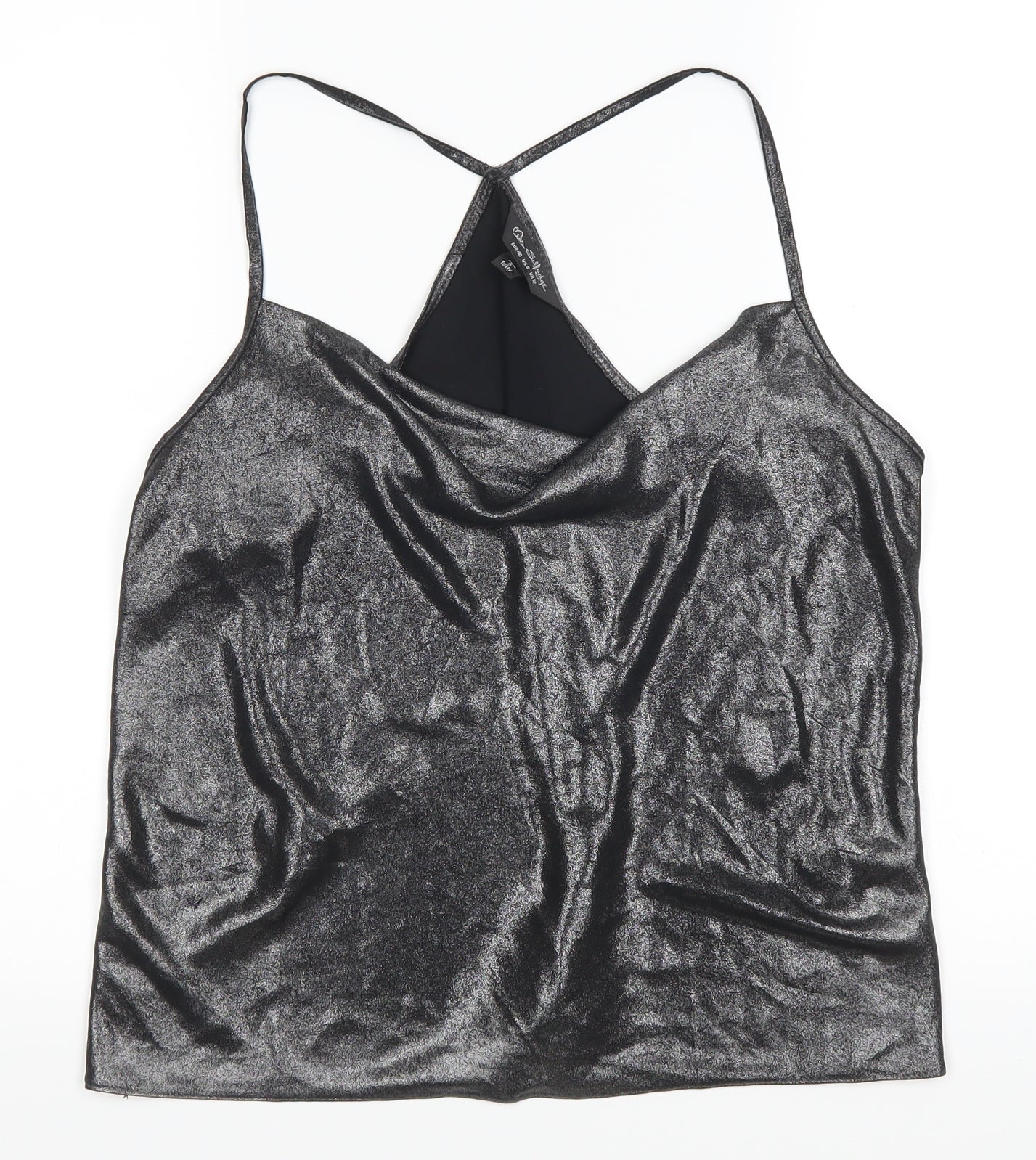 Womens UK Size 12 Miss Selfridge Grey Basic Tank