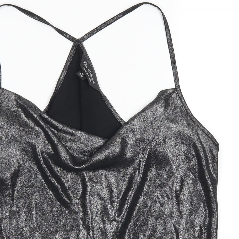Womens UK Size 12 Miss Selfridge Grey Basic Tank