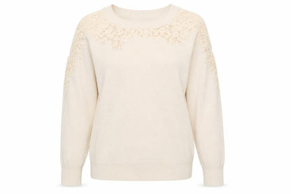 Topshop Womens Ivory   Pullover Jumper Size 12  - hole detail on each shoulder
