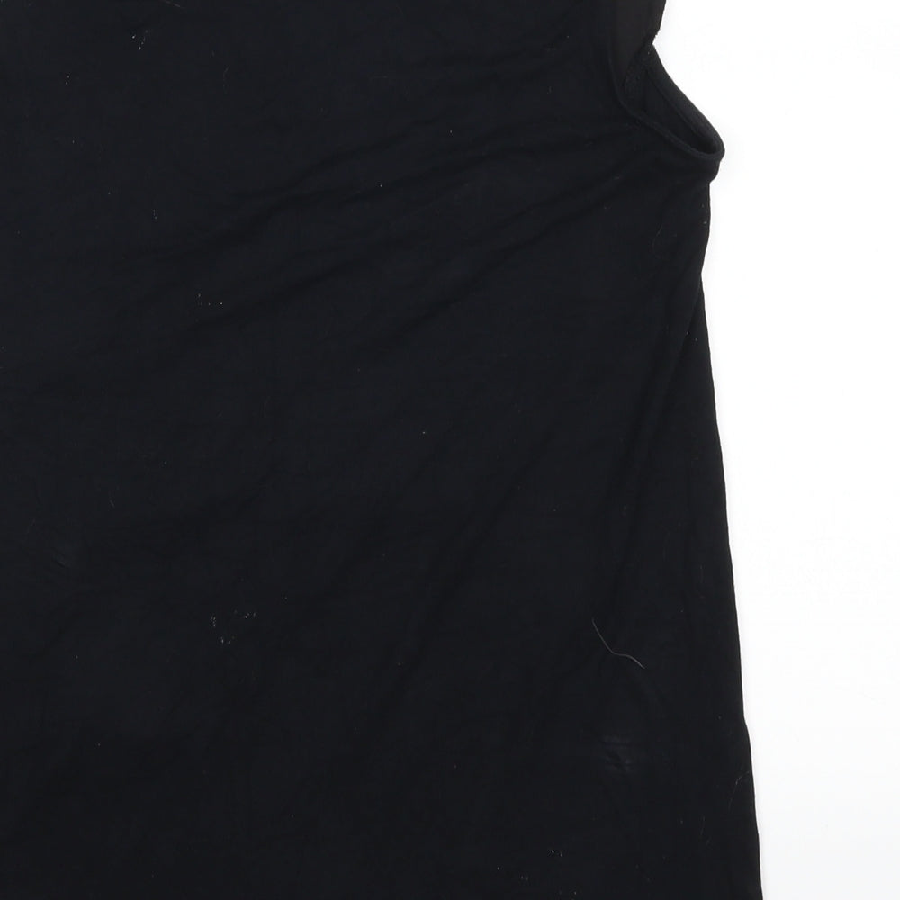 Womens UK Size 8 River Island Black Basic Tank