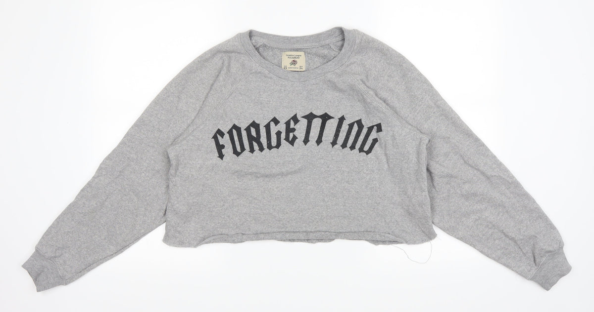 Pull&Bear Womens Grey   Pullover Jumper Size XS