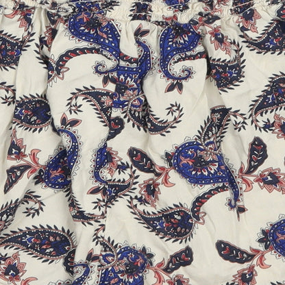 Primark Womens Ivory Paisley  Hot Pants Shorts Size 12