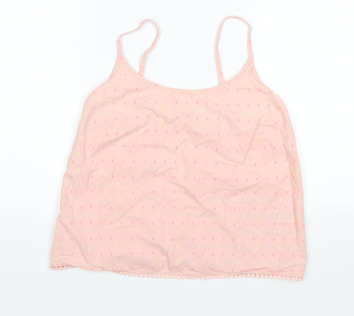 Nutmeg Womens Pink Polka Dot  Basic Tank Size 10