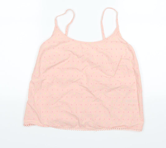 Nutmeg Womens Pink Polka Dot  Basic Tank Size 10