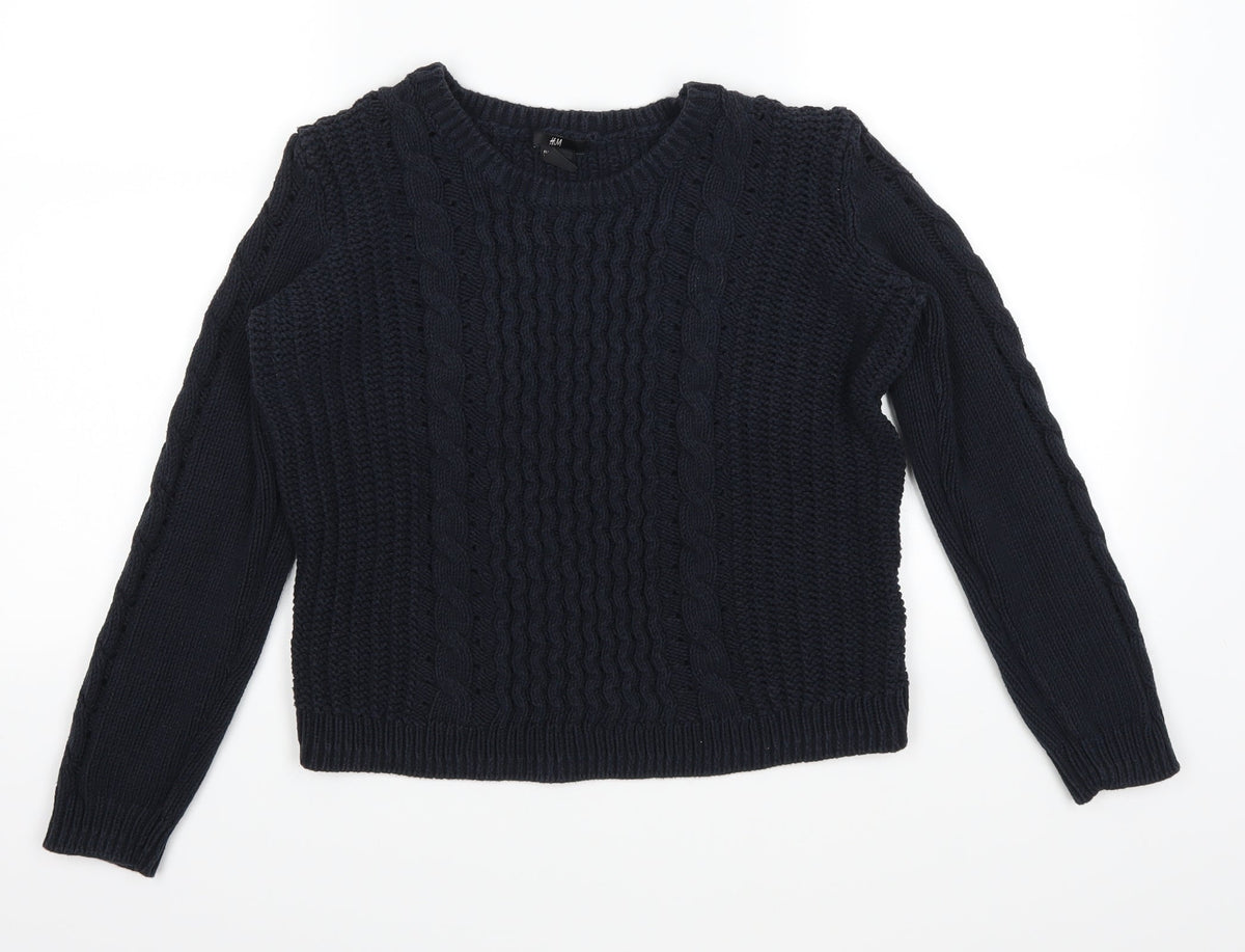 H&M Womens Blue   Pullover Jumper Size M