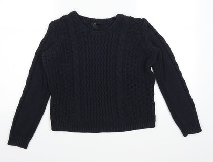 H&M Womens Blue   Pullover Jumper Size M