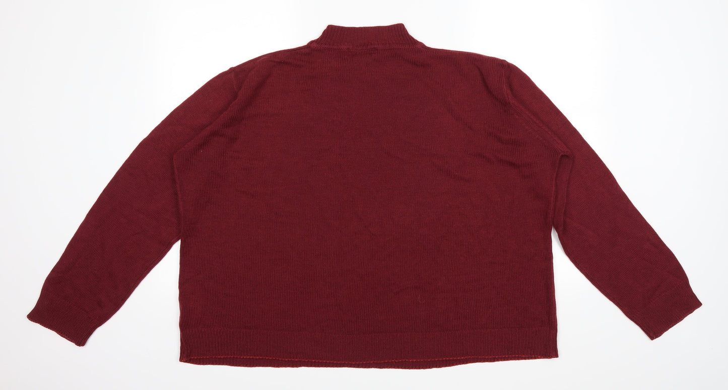 Damart Womens Red   Pullover Jumper Size 20