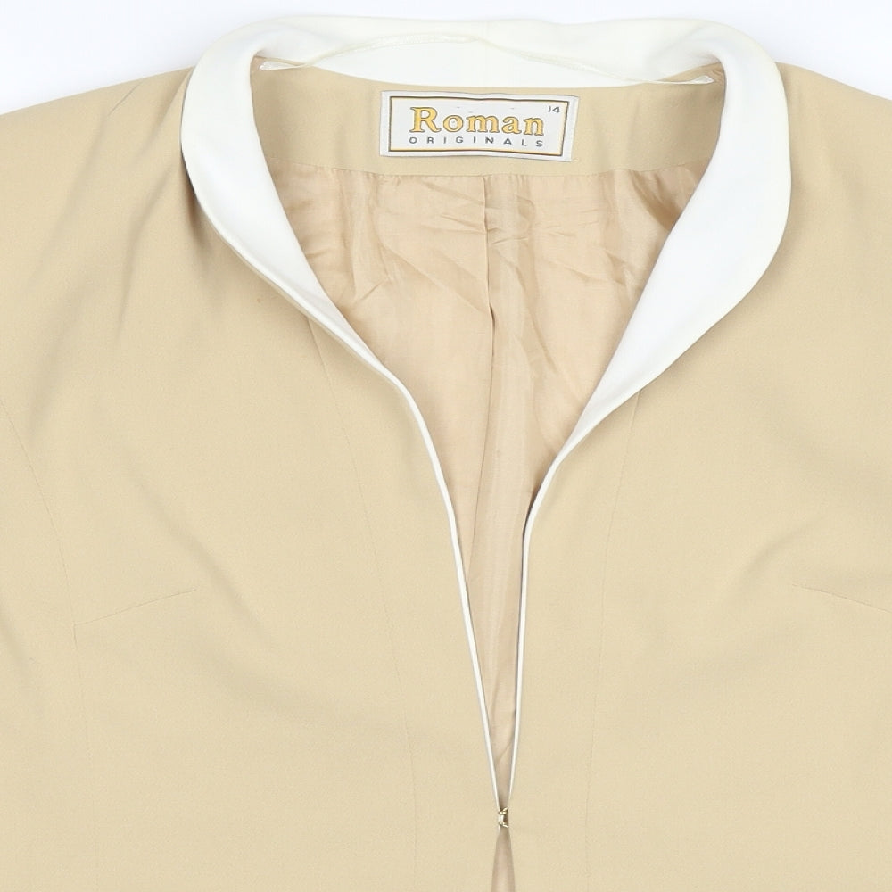Roman Originals Womens Beige   Jacket Blazer Size 14