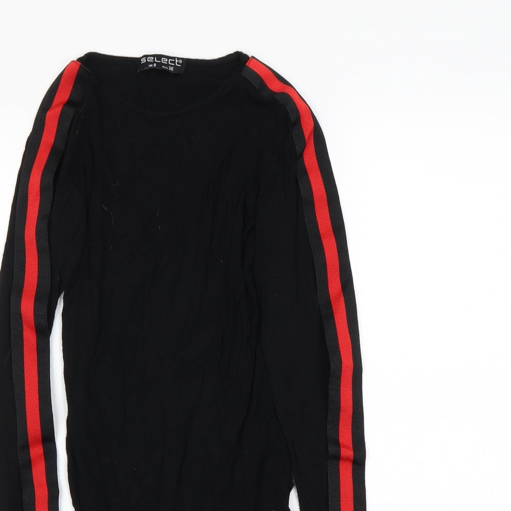 Select Womens Black   Bodysuit One-Piece Size 8