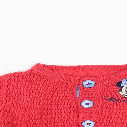 george  Girls Pink   Cardigan Jumper Size 3-6 Months  - Minnie mouse