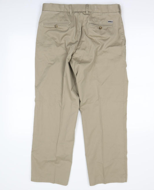 M&S Mens Beige   Dress Pants Trousers Size S L26 in