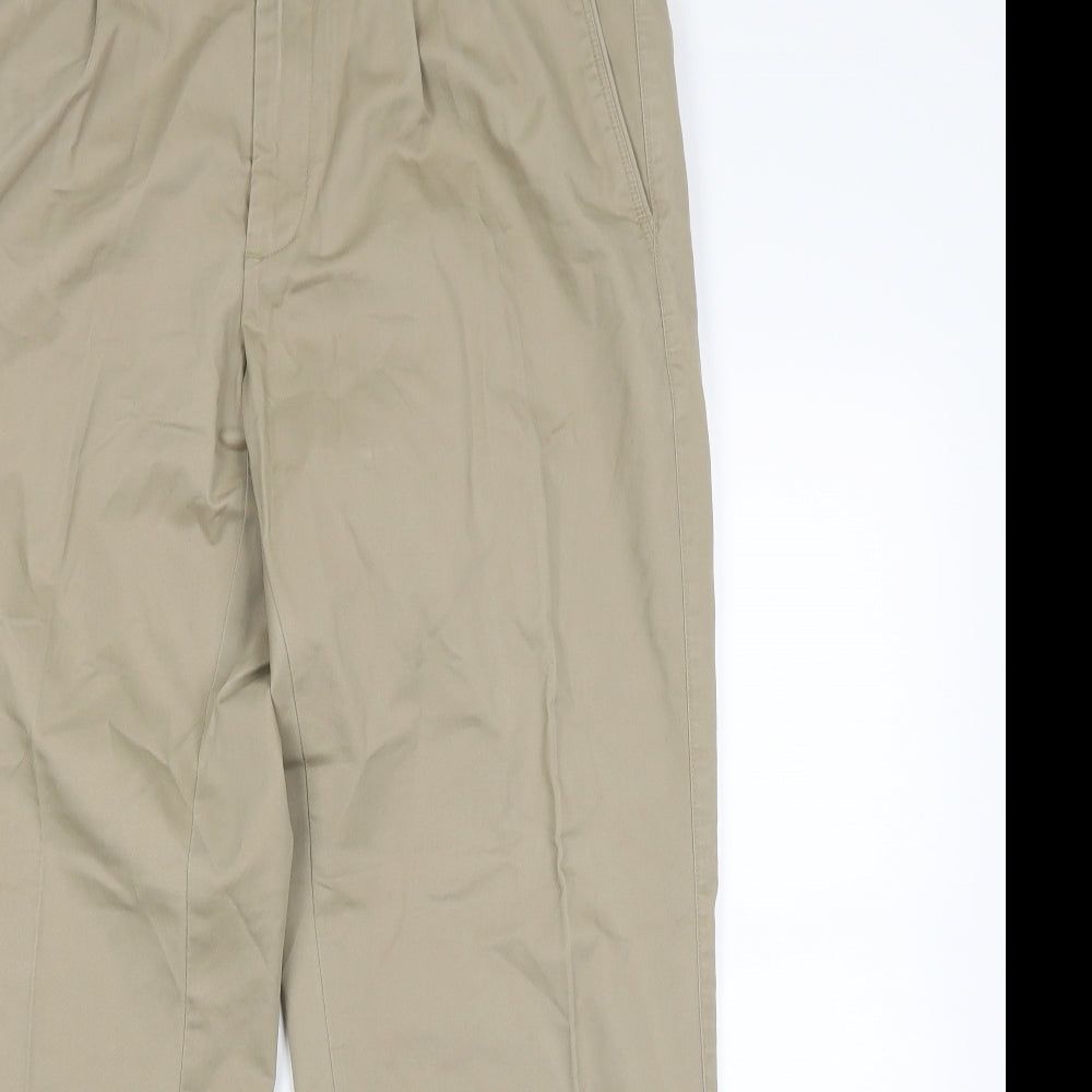 M&S Mens Beige   Dress Pants Trousers Size S L26 in