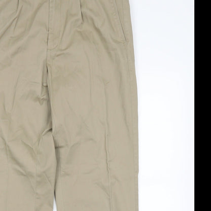 M&S Mens Beige   Dress Pants Trousers Size S L26 in
