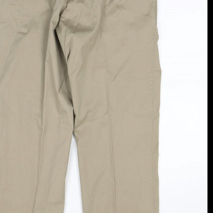 M&S Mens Beige   Dress Pants Trousers Size S L26 in