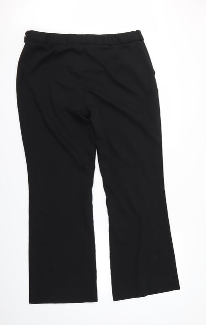 Icona Womens Black   Cropped Trousers Size 16 L28.5 in