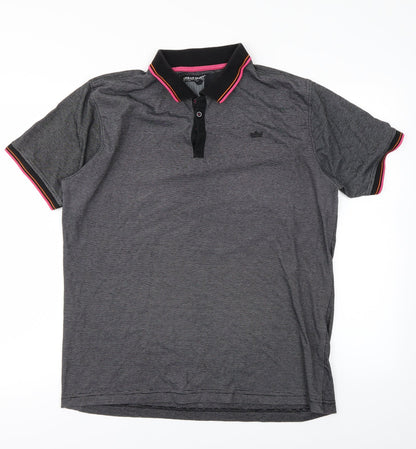 Urban Spirit Mens Black    Polo Size L