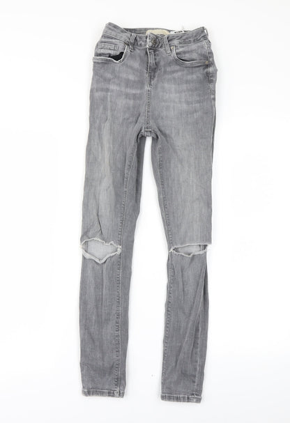 Topshop Womens Grey   Skinny Jeans Size 25 in L27 in