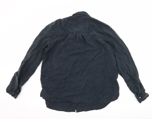 Womens UK Size L Gap Black Basic Button-Up