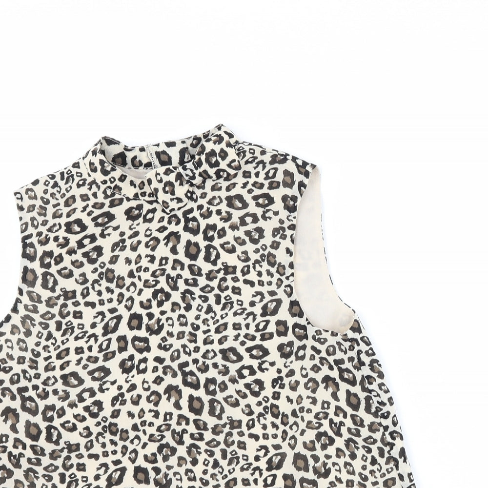 George Girls Green Animal Print  Basic Tank Size 5-6 Years