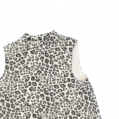 George Girls Green Animal Print  Basic Tank Size 5-6 Years
