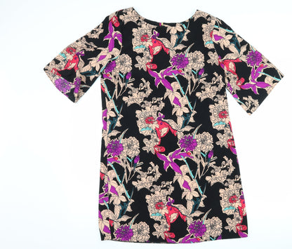 F&F Womens Black Floral  Shift  Size 12