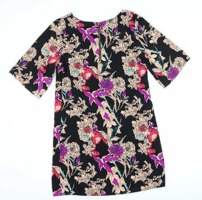 F&F Womens Black Floral  Shift  Size 12