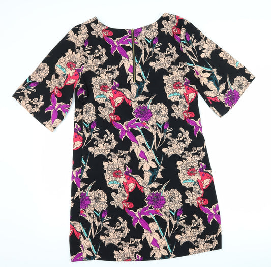 F&F Womens Black Floral  Shift  Size 12