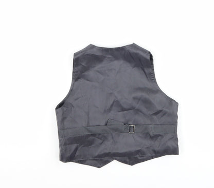 Preworn Boys Grey   Jacket Waistcoat Size 3 Years
