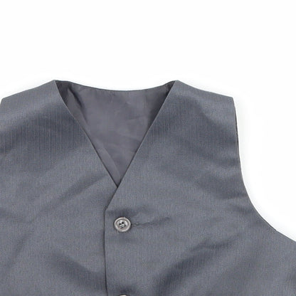 Preworn Boys Grey   Jacket Waistcoat Size 3 Years