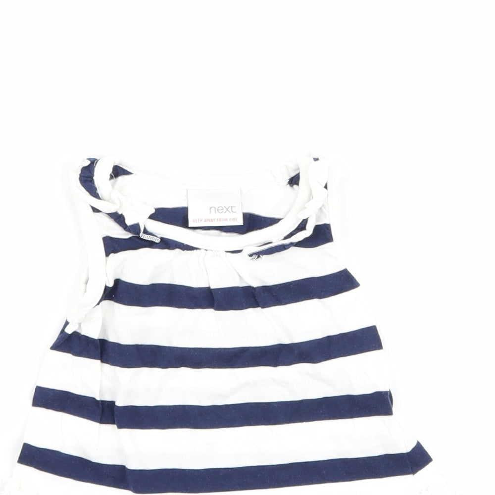 NEXT Girls Blue Spotted  Tank Dress  Size 3-6 Months