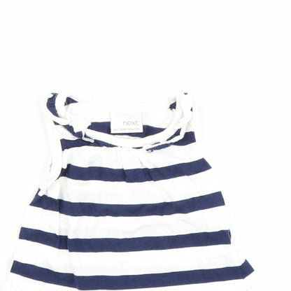 NEXT Girls Blue Spotted  Tank Dress  Size 3-6 Months