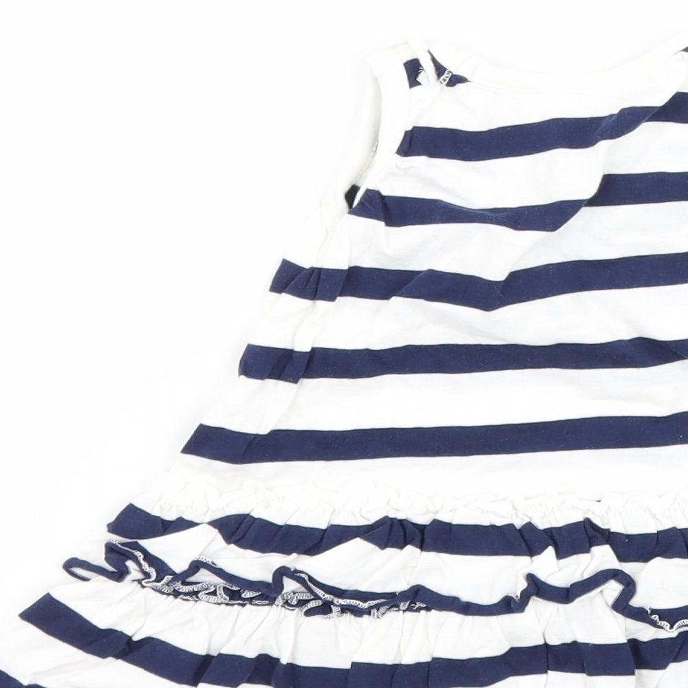 NEXT Girls Blue Spotted  Tank Dress  Size 3-6 Months
