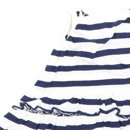 NEXT Girls Blue Spotted  Tank Dress  Size 3-6 Months