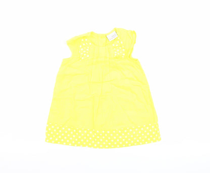 NEXT Girls Yellow Polka Dot  A-Line  Size 3-6 Months