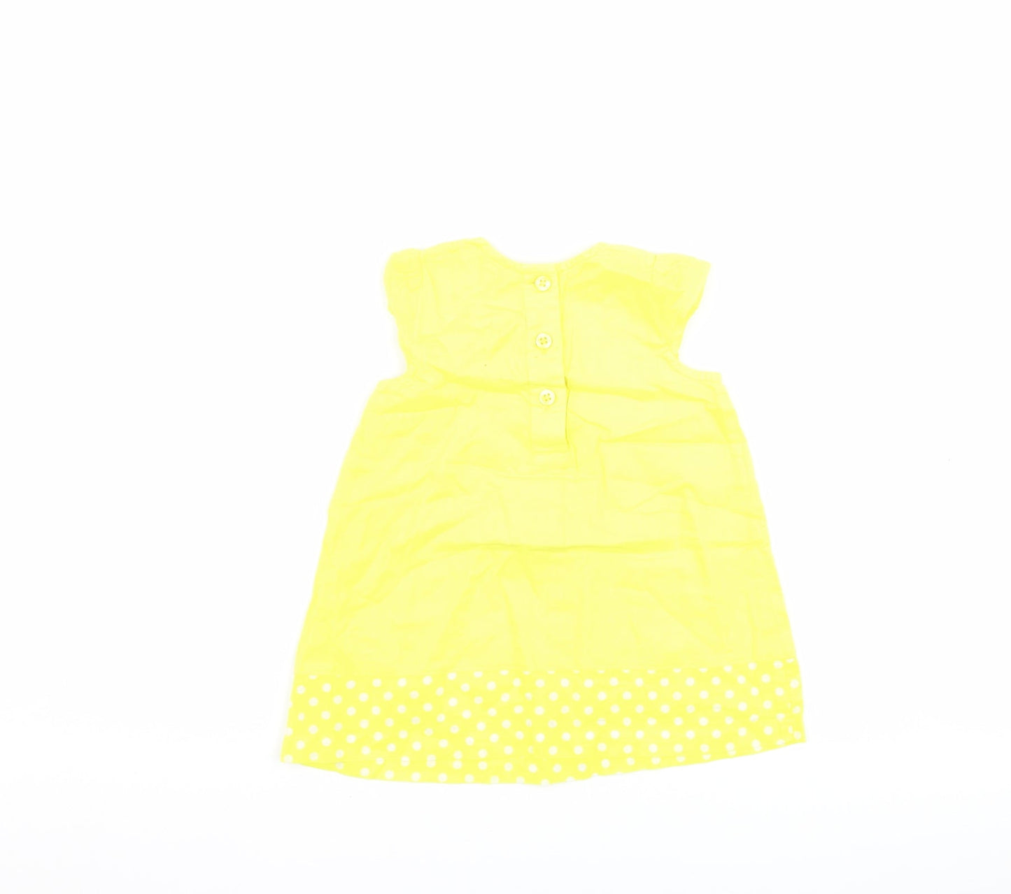 NEXT Girls Yellow Polka Dot  A-Line  Size 3-6 Months