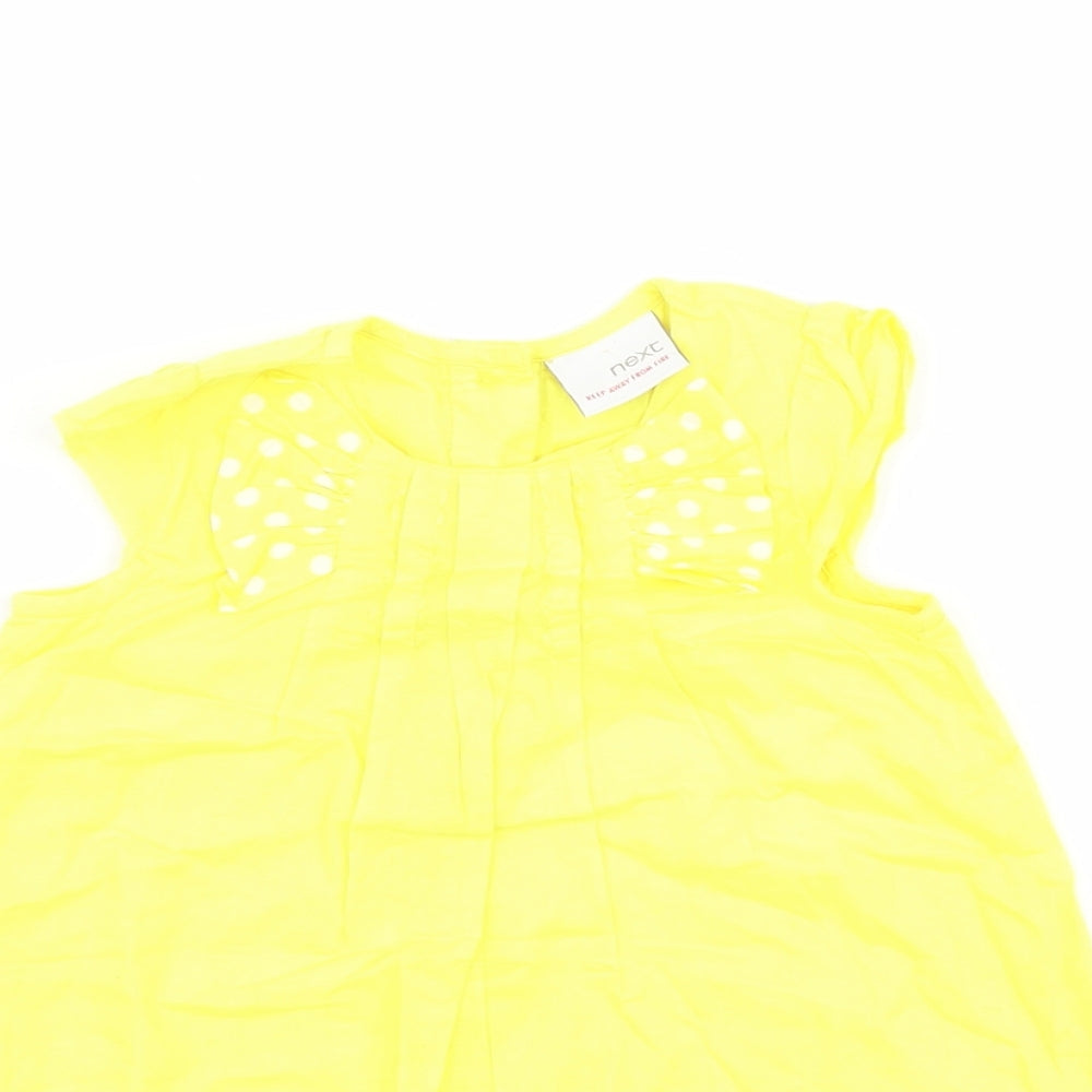 NEXT Girls Yellow Polka Dot  A-Line  Size 3-6 Months