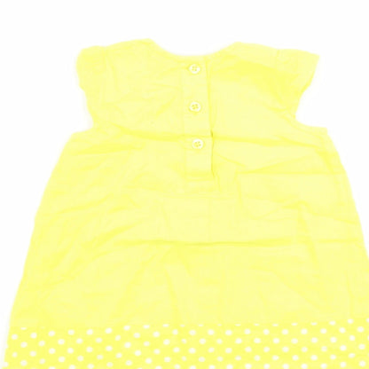 NEXT Girls Yellow Polka Dot  A-Line  Size 3-6 Months