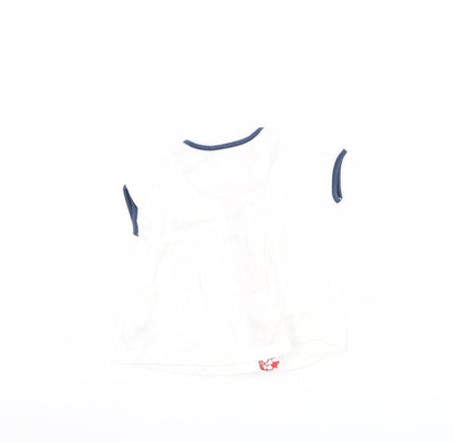 Disney Girls White   Basic T-Shirt Size 3-6 Months  - Disney Daisy duck