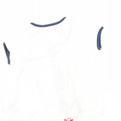 Disney Girls White   Basic T-Shirt Size 3-6 Months  - Disney Daisy duck
