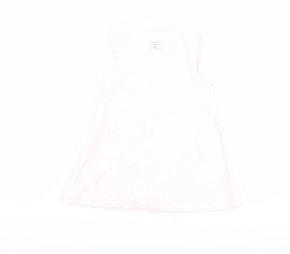 Marks and Spencer Girls Pink  Flannel A-Line  Size 3-6 Months  - graphic