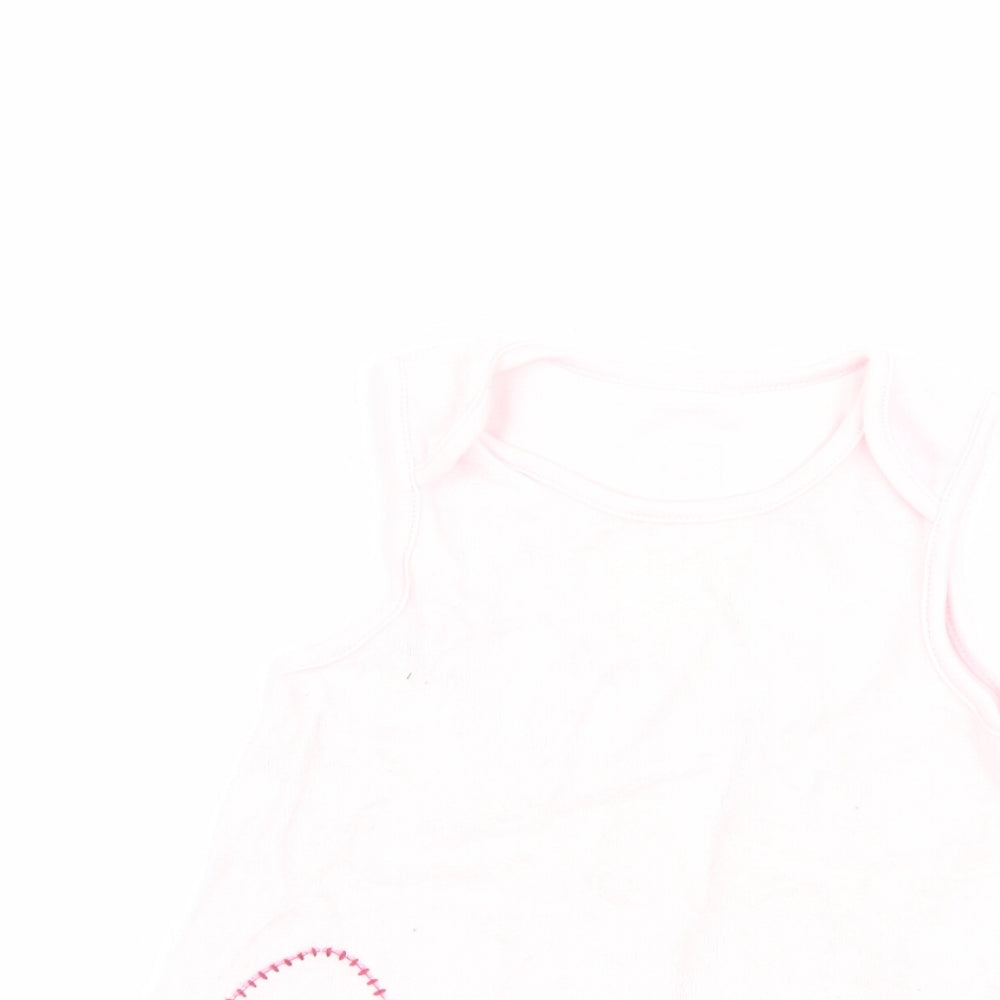 Marks and Spencer Girls Pink  Flannel A-Line  Size 3-6 Months  - graphic